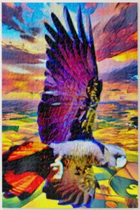 unique jigsaw puzzle redtail over wheatbelt